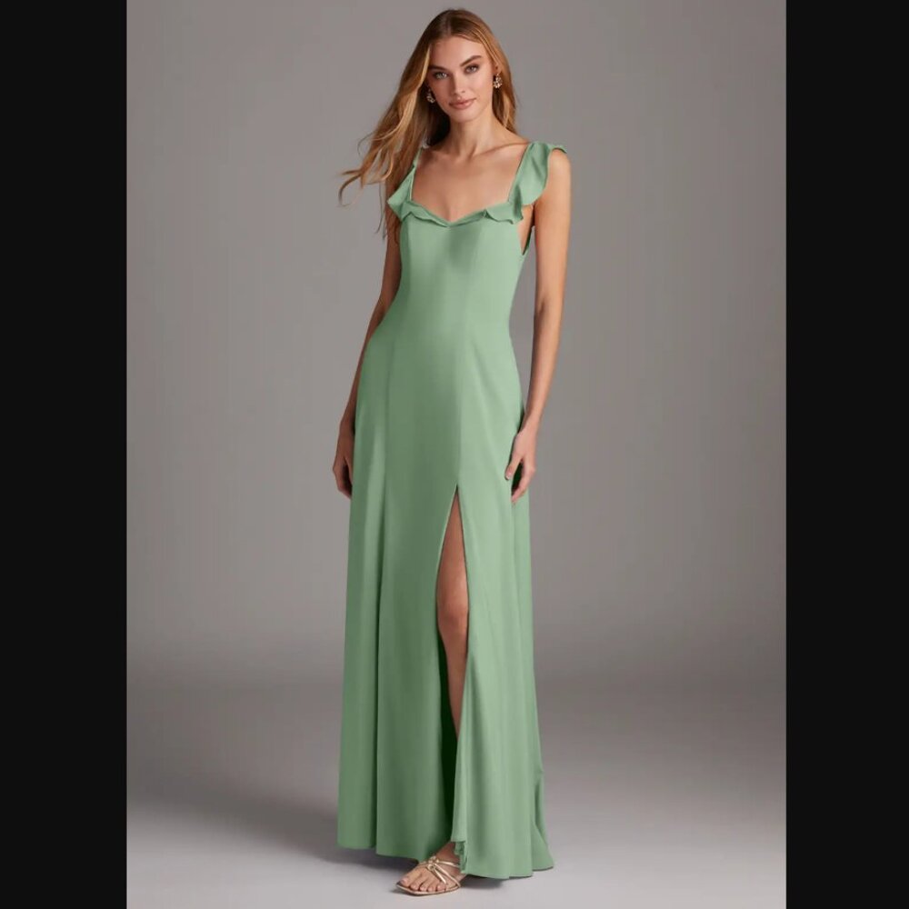 Azazie Arela Dress Stretch Matcha Green A12